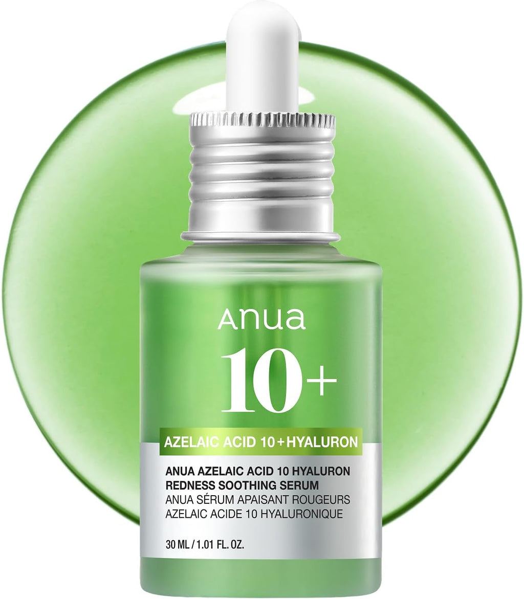 Anua Azelaic Acid 10% Serum 30ml - Hyaluronic Acid & Niacinamide Facial Serum for Sensitive Skin, Redness Relief, Dark Spot Care, Vegan Korean Skincare