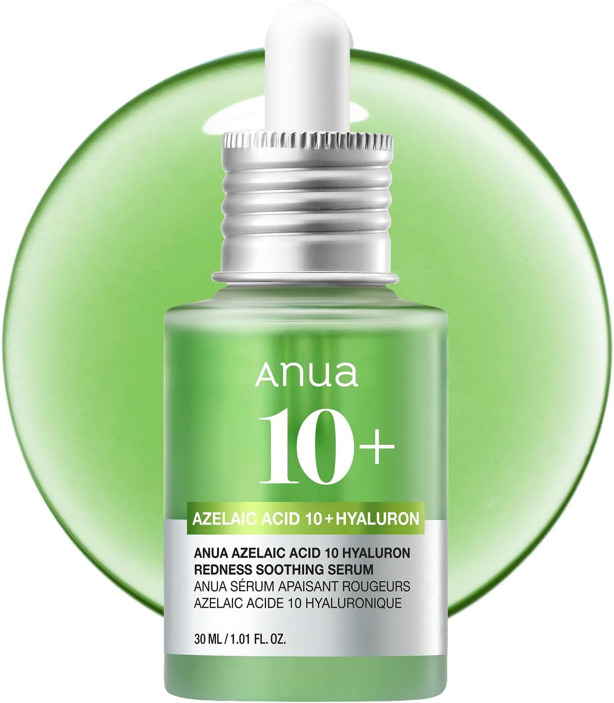 Anua Azelaic Acid 10% Serum 30ml - Hyaluronic Acid & Niacinamide Facial Serum for Sensitive Skin, Redness Relief, Dark Spot Care, Vegan Korean Skincare