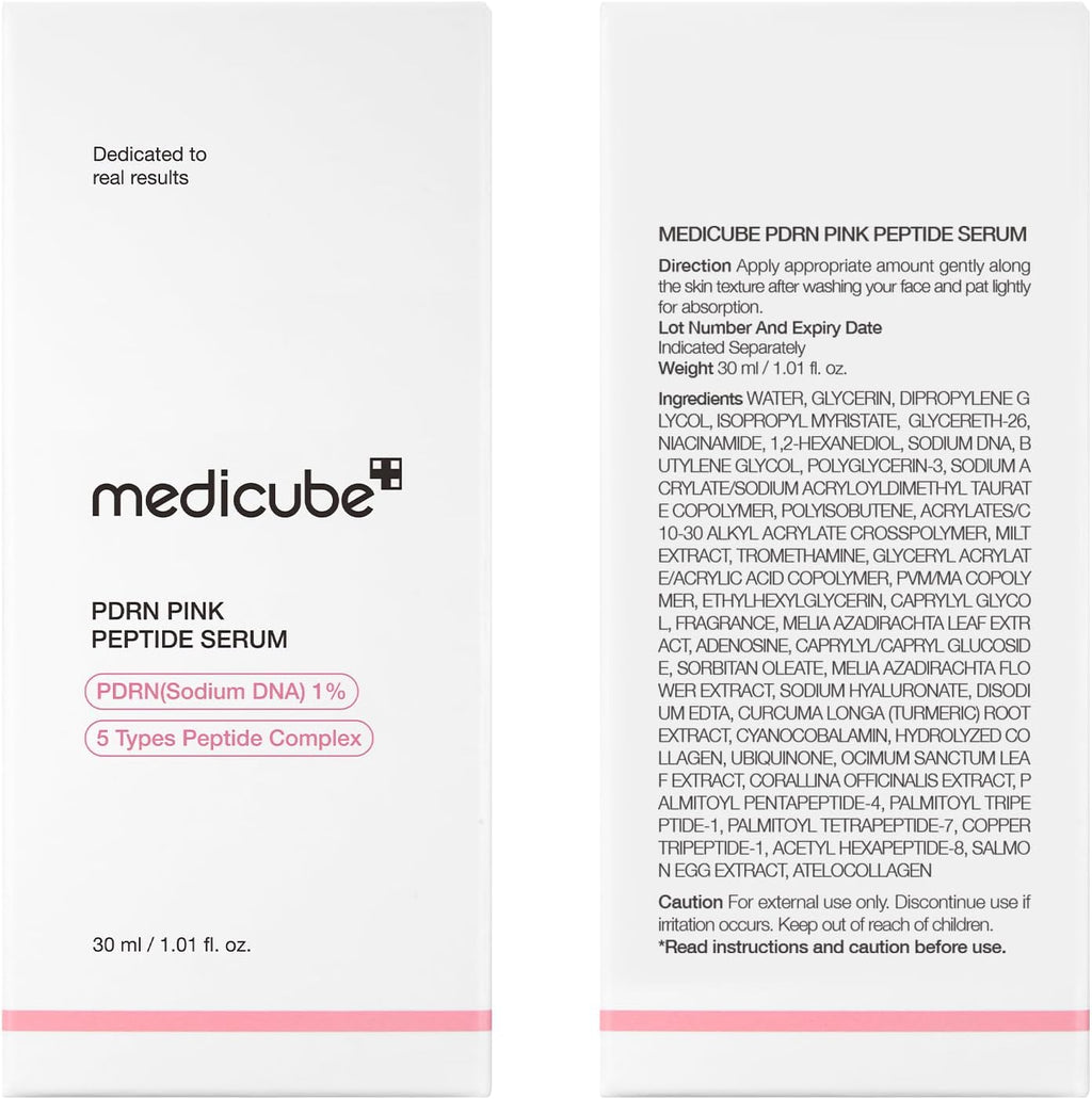medicube Salmon DNA PDRN Pink Peptide Serum 30ml Glow Niacinamide Hydrating Firming Korean Skincare