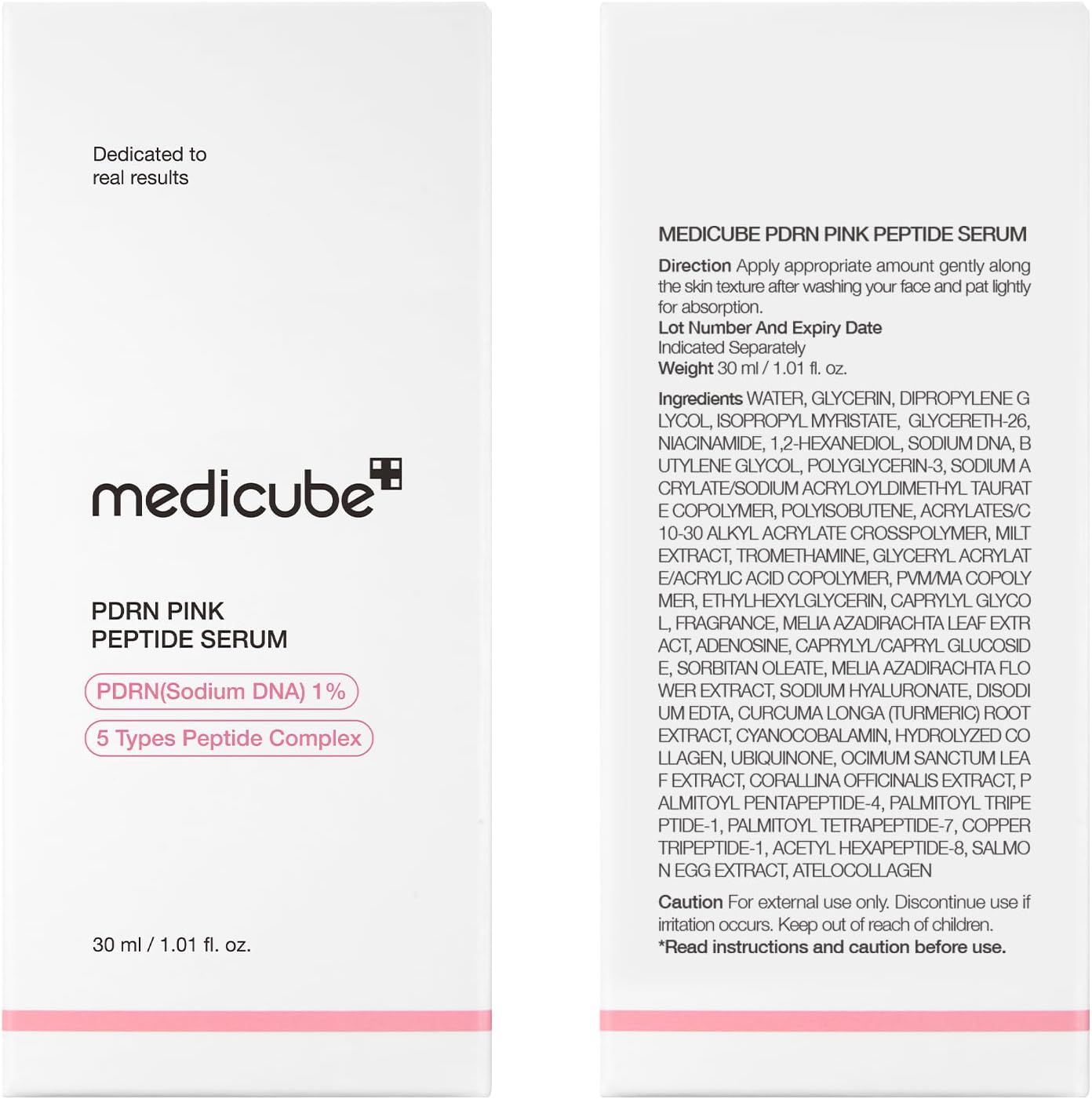 medicube Salmon DNA PDRN Pink Peptide Serum 30ml Glow Niacinamide Hydrating Firming Korean Skincare