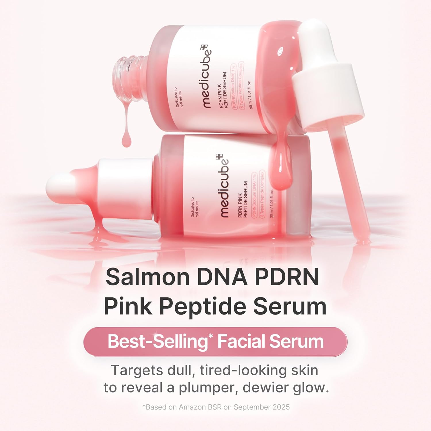 medicube Salmon DNA PDRN Pink Peptide Serum 30ml Glow Niacinamide Hydrating Firming Korean Skincare