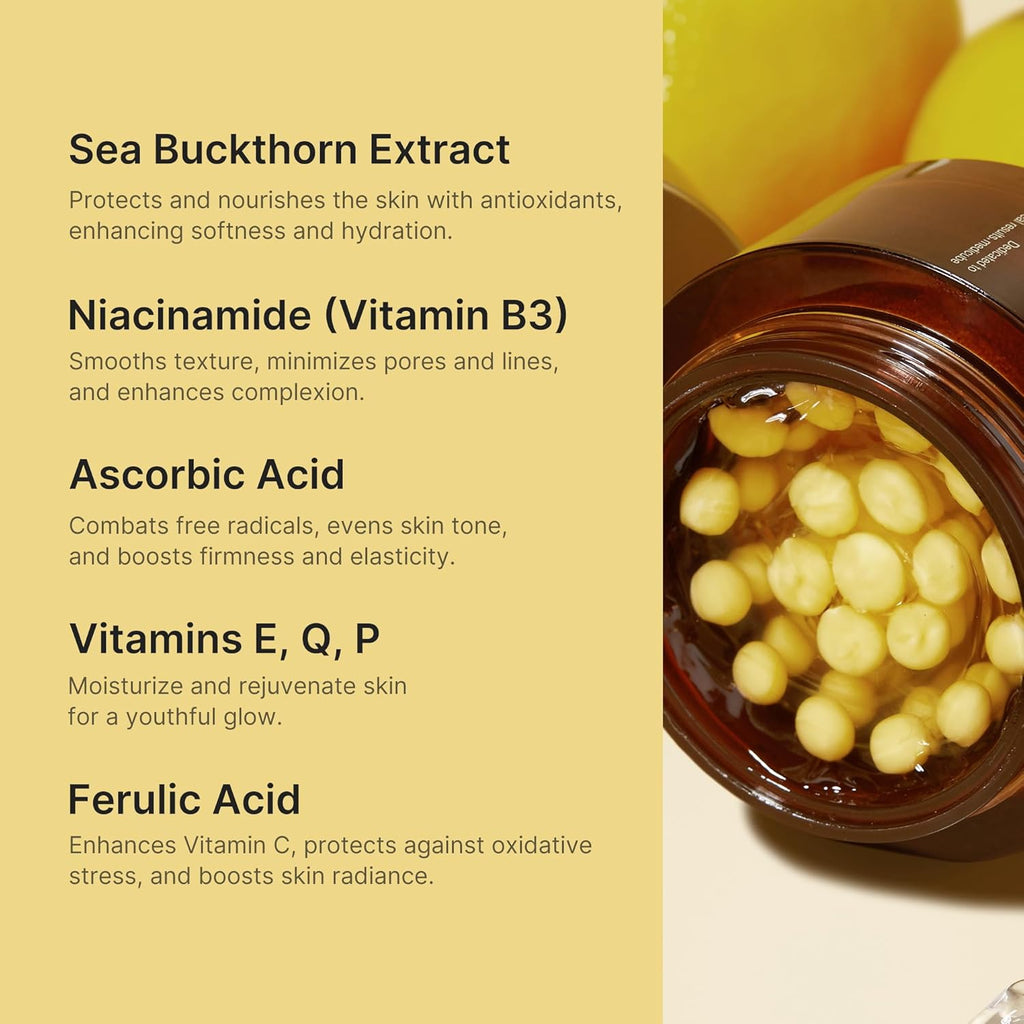 medicube Golden Capsule Vitamin C Face Moisturiser - Anti Wrinkle Hydrating Gel Cream Korean Skin Care 55ml